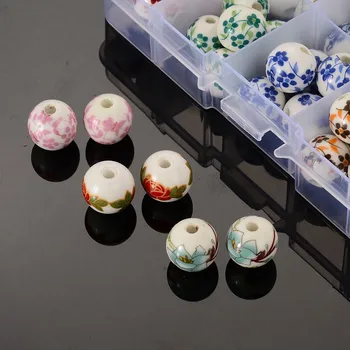Doreen Caixa Misto Caixa de Esferas de Cerâmica de Cor Mista Rodada de 12mm de Diâmetro., Acessórios de jóias Resultados para DIY 1 Caixa (Cerca de 50 Pces/Caixa)