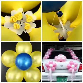 200pcs selo clipe balão de acessórios de ameixa em forma de balão clipe de aniversário, festa de casamento de suprimentos globos