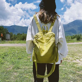 Simples, moderno, cool meninos e meninas aluno mochila feminina da faculdade de estilo literário personalidade mochila de viagem