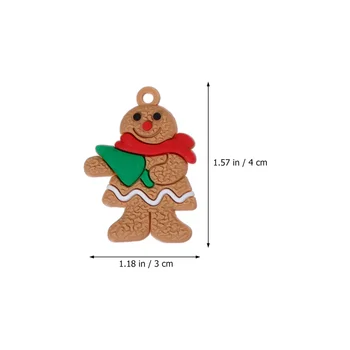 10pcs Natal Gingerbread Man Enfeite de Natal Árvore de Natal Pingente