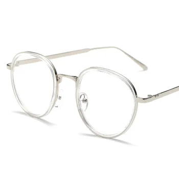 Vintage Transparente, Óculos De Homens, Mulheres Retro Rodada De Óculos De Armação De Óptica Miopia Armações De Óculos Limpar Óculos, Óculos De Oculos