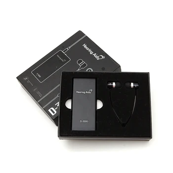 Portátil aparelho Auditivo Bolso de Som Amplificador de Volume Ajustável Ouvido Cuidados de MP3 para Surdos Idosos Osso Condução de Fones de ouvido Preto