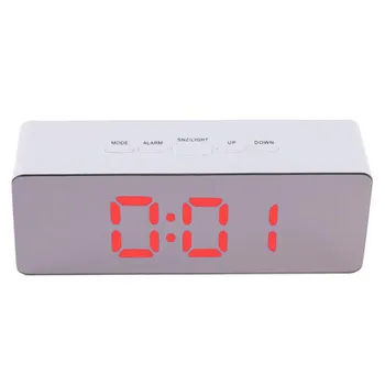 #50 Multi-Funcional Digital De Espelho De Led Relógio De Alarme De Luzes Da Noite Termômetro Decoração Home Relógio Digital Будильник