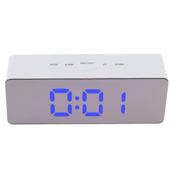 #50 Multi-Funcional Digital De Espelho De Led Relógio De Alarme De Luzes Da Noite Termômetro Decoração Home Relógio Digital Будильник