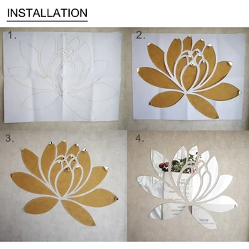 Criativo, Romântico Girassol 3D Espelho Decorativo Adesivos de Parede Flor Quarto Decoração de Sala de estar, Porta de Telha Decoração Cartaz R079