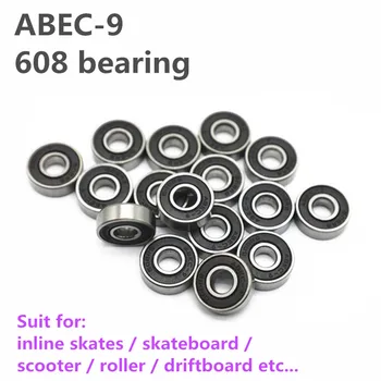 Super vale a pena! 8 peças de skate rolamento abec-9 suave e durável skate 608 patinação rolamento inline roller urso rolo