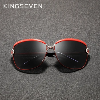 KINGSEVEN 2020 Mulheres de Óculos de Marca de Luxo Óculos degradê Lente Polarizada Rodada de óculos de Sol Borboleta Oculos Feminino