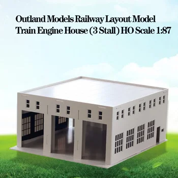 Terralém Modelos Ferroviária Disposição Modelo do Trem Motor de Casa (3 Stall) Escala HO 1:87