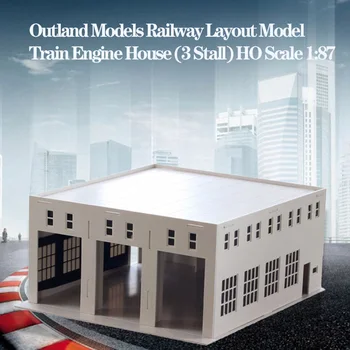 Terralém Modelos Ferroviária Disposição Modelo do Trem Motor de Casa (3 Stall) Escala HO 1:87