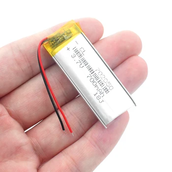3,7 V 702050 Recarregável de polímero de lítio 700MAH Bateria de Li-po Para MP3 MP4 GPS Brinquedo de gravação tráfego caneta sem fio fone de ouvido