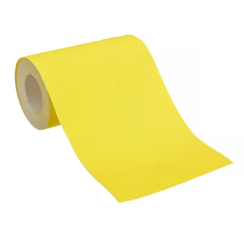 1pc 5M Rolo de Lixa Amarelo Óxido de Alumínio de Grão 120 Polimento folha de Lixa Para Madeira Metais Mão de Moagem e Abrasivo Ferramenta