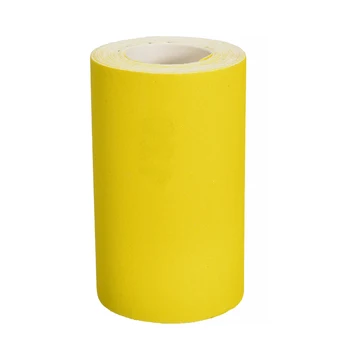 1pc 5M Rolo de Lixa Amarelo Óxido de Alumínio de Grão 120 Polimento folha de Lixa Para Madeira Metais Mão de Moagem e Abrasivo Ferramenta