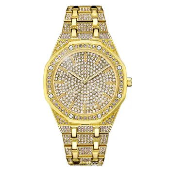 Total de Diamante, Cheia de Estrelas Relógios Importados de Quartzo Homens Mulheres Relógios Impermeável de Alta Qualidade Relógio de Pulso (PP-AP