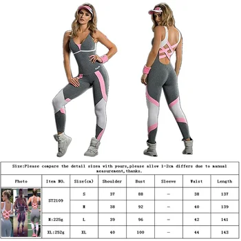 Pgm Treino do Sport Wear Conjunto de Yoga Fitness Topo Execução de Sportswear de Yoga Suave Macacão de Ginástica Roupas de Treino Mulheres um Conjunto de Peças