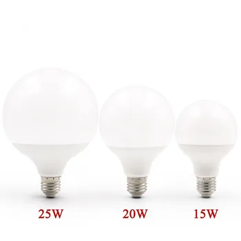 220V Lâmpada Bulbo lampada E27 diodo emissor de luz 15W 20W, 25W SMD 2835SMD bombillas led G95 de Poupança de Energia