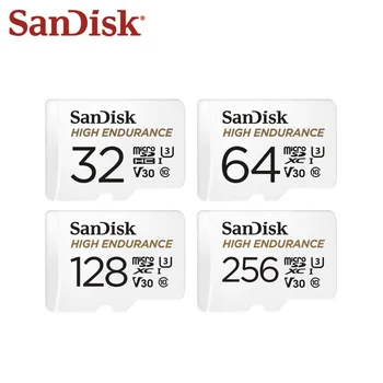SanDisk Cartão de Memória de Alta Resistência Flash microsd TF Cartão de 256GB 128GB 64GB 32GB Cartão Micro SD para Monitoramento de Vídeo & Gravador de Carro