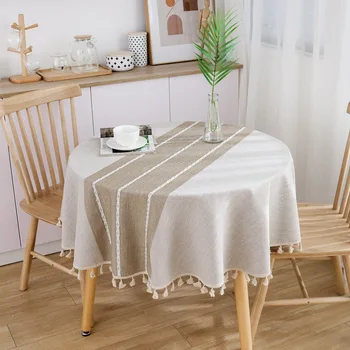 Decorativo de Mesa Pano de Algodão Toalha de mesa Redonda Toalhas de mesa, Mesa de Jantar Cobertura Obrus Tafelkleed mantel mesa nappe