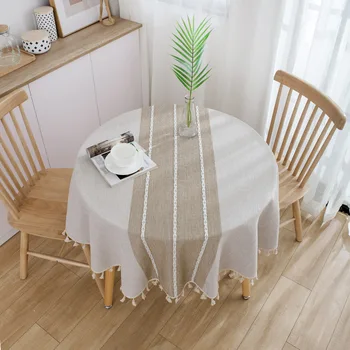 Decorativo de Mesa Pano de Algodão Toalha de mesa Redonda Toalhas de mesa, Mesa de Jantar Cobertura Obrus Tafelkleed mantel mesa nappe