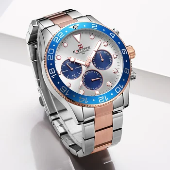 NAVIFORCE de Luxo Homens de Negócios Relógios de Quartzo Analógico Data da Semana de Moda de Esporte Impermeável relógio de Pulso Masculino Relógio Relógio Masculino