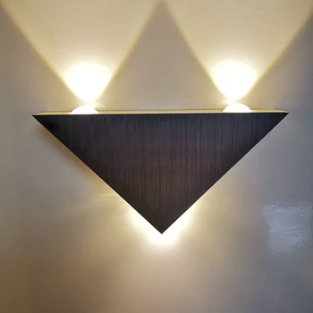 6 cores Modernas Corpo de Alumínio Triângulo iluminação de Parede Para o Quarto LED Lâmpada de Parede do Corredor de Cabeceira Lâmpada Decorativa Decoração de dropship