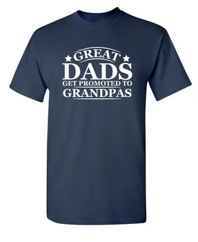 Grande Pais Promovido Gráfico Novidade Funny T-Shirt S Da Marinha
