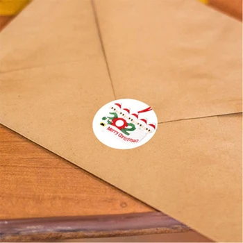 Feliz, Feliz Natal Adesivos Caixa De Cartão Etiqueta Da Embalagem De Vedação Adesivos De Ano Novo Decoração 2020 Sobrevivente De Natal De Papel De Carta Adesivo