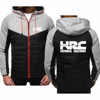 Hoodies Homens HRC Logotipo do Carro de Impressão Primavera, Outono Casual Moletom de Manga Longa Mens zipper Jaqueta em Moletom Homem de Casaco com carapuço