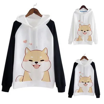 JAYCOSIN Moda feminina camiseta Casual Mulher Manga comprida Casaco Pullover Solta animal print hoodies mulheres camisolas