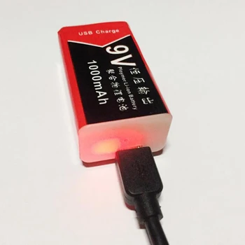 GTF 9V USB Recarregável de polímero de lítio de Bateria de 1000mAh USB bateria de lítio para o Microfone de Brinquedo de Controle Remoto drop shipping