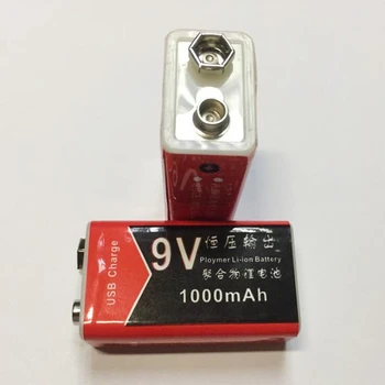 GTF 9V USB Recarregável de polímero de lítio de Bateria de 1000mAh USB bateria de lítio para o Microfone de Brinquedo de Controle Remoto drop shipping