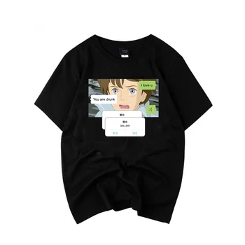 Starqueen-JBH coreano Ulzzang Oversize Kawaii Impresso Tee Moda Japonesa de Anime Texto Estético T-Shirt Hipster Grunge Roupas