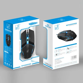 Gaming Mouse USB com Fio Professional Gaming Mouse de 7 Cores de Iluminação 1600DPI Ajustável Ratos Gaming Mouse +mouse Pad Para Computador