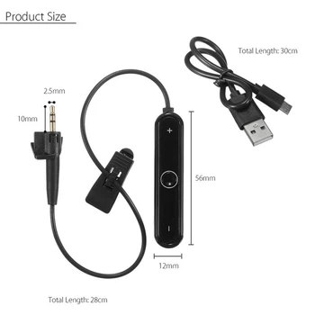 Mini Bluetooth 5.0 mãos livres Adaptador de Áudio sem Fios A2DP, Música do Receptor Receptor de Bose em Torno de Ouvido 2 II AE2 AE2i Fones de ouvido