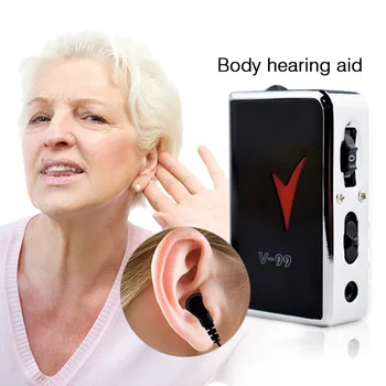 Aparelhos auditivos Aids Dispositivo de Som No ouvido, Amplificador de Tom Ajustável Pessoal Ouvido Ferramentas de Cuidados Bolso Receptor Digital de Idosos Surdos Ajuda