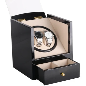 Elétrico De Luxo Shaker Watch Winder Caixa De Armazenamento Mecânico De Exibição Do Relógio Único Motor, Caixa De Enrolamento Automático Coleção De Relógios