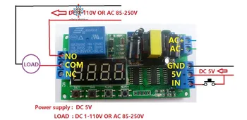 IO23B01 AC 110V 220V Conversor Multifunções Auto-bloqueio Relé PLC Ciclo do Temporizador do Módulo de Tempo de Atraso do Switch