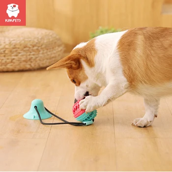 Kimpets Brinquedos para Cão Morder-resistente a Dentição Filhotes de cachorro de Estimação do Cão Mordendo-se Jogando de Ventosa Cabo-de-guerra Puxe a Bola