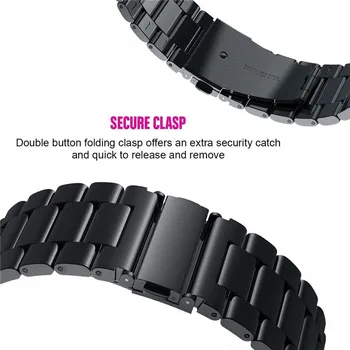 18mm 20mm 22mm, alça para Garmin Vivoactive 3 4 4S aço inoxidável pulseira bracelete para o Forerunner 245 645 bandas de metal