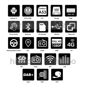 PX5 Android De 10 de auto-rádio de Navegação GPS para Volkswagen, Skoda Octavia golf 5 6 touran passat B6 polo tiguan yeti rápida multimídia