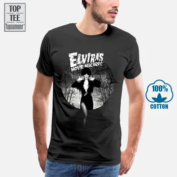 Elvira, Mistress Of The Dark T-Shirt 3D Homens T-Shirt Menino Preto Top de Homens T-Shirt de Algodão Homens T-Shirts Black T-Shirt Camiseta de Meninos A0057