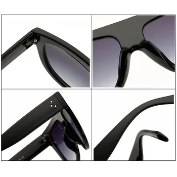 Marca 2020 Óculos estilo Olho de Gato Mulheres Lente degradê Preto Leopardo de Topo Plano de grandes dimensões Sombra do Escudo de Senhoras de óculos de Sol Sombra Oculos