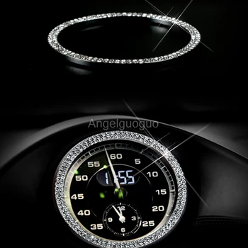 Angelguoguo Carro Console do relógio, relógios de tempo decoração ring tampa do adesivo Para o Porsche Cayenne, Panamera 911 Mundo Boxster Cayman
