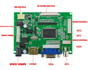 Latumab 6 polegadas 800*480 HD tela de exposição do LCD Monitor TM060RDH01 de Controle do Driver da Placa HDMI+VGA+2AV kit para o Raspberry Pi diy painel