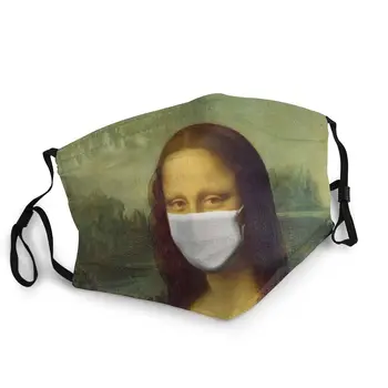 Mona Lisa Não-Descartáveis Boca Máscara facial de Adultos Leonardo da Vinci Anti-Pó Máscara de Tampa de Proteção Respirador Abafar