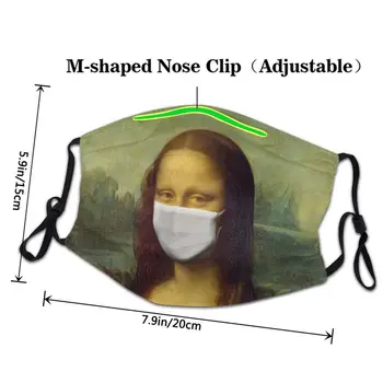 Mona Lisa Não-Descartáveis Boca Máscara facial de Adultos Leonardo da Vinci Anti-Pó Máscara de Tampa de Proteção Respirador Abafar