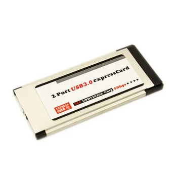 De alta-Velocidade 2 Porta Escondida Dentro USB 3.0 Usb3.0 para Expresscard de 34 mm Express Card Conversor Adaptador para Notebook Laptop