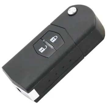 Atualizado Flip Remoto Chave do Carro Fob 2 Botão de 433MHz 4D63 chip para Mazda 2 3 6 2002-2005 Visteon Modelo N.º 41803 com uncut chave