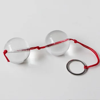 Super Grande de Vidro transparente Bola 40mm 50mm Plug Anal Beads Bola Inteligente Vagina Formação Vaginal Bola para Homens e Mulheres brinquedos sexuais