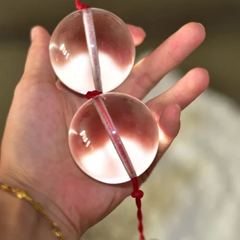 Super Grande de Vidro transparente Bola 40mm 50mm Plug Anal Beads Bola Inteligente Vagina Formação Vaginal Bola para Homens e Mulheres brinquedos sexuais