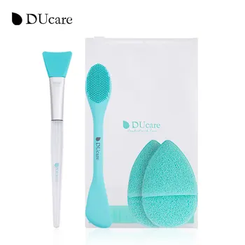 DUcare 4pcs de Silicone Máscara Facial jogo de escova Inclui Limpeza de Algodão Massagem, escova Para Máscara Facial de Limpeza e Cuidados com a Pele Ferramentas